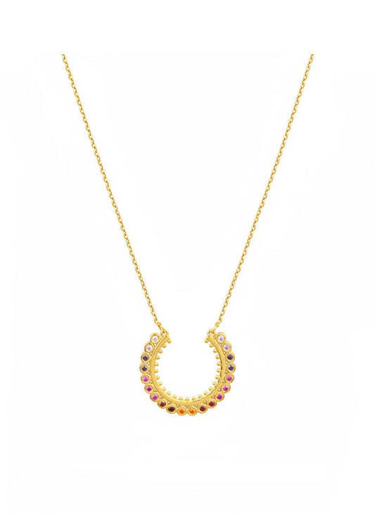 Necklaces Marianna Lemos Dot Necklace Gold Pink O/S Apoella