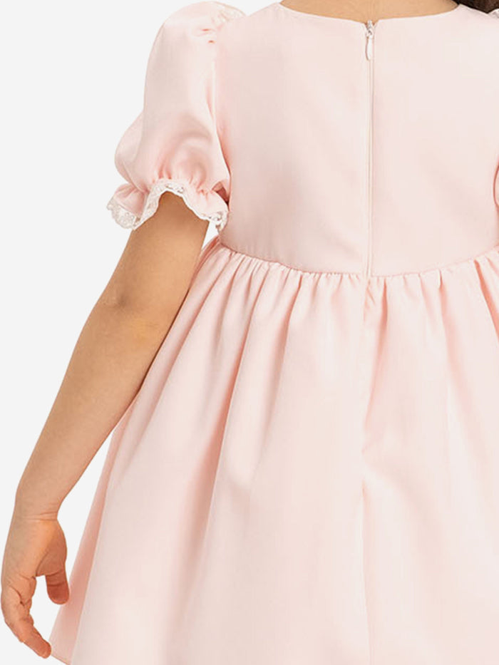 DRESS & Fleur Baby Girls Dress Set with Teddy Bear in Pink