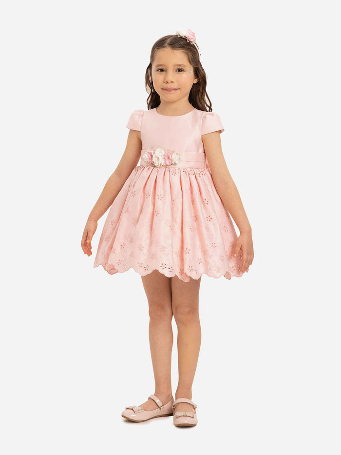 DRESS & Fleur Baby Girls Dress with Headband in Pink