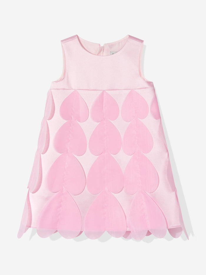 DRESS & Fleur Girls Heart Occasion Dress and Cape Set in Pink