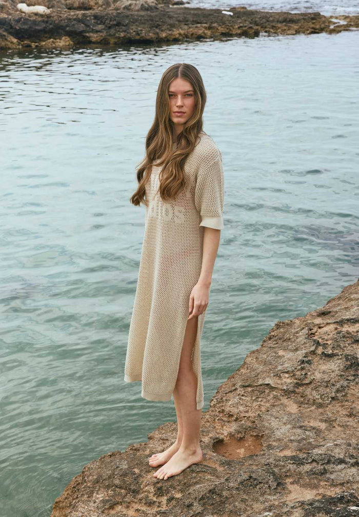 Rethinkit Dress Knitted Loop dress 3291 oyster grey