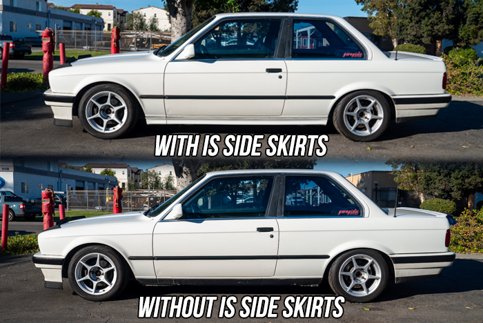 E30 "IS" Side Skirts - 51711947059, 51711947060, 51711947063, 51711947064-Exterior Body Parts-grip-drift-Non-Painted-Garagistic-bmw