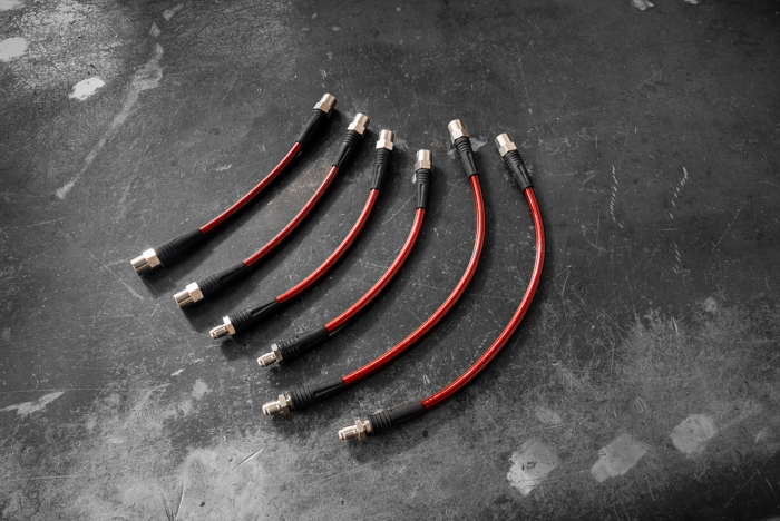 E30 Stainless Steel Complete 6 Brake Line Kit - DOT Compliant-Brake and Clutch Lines-grip-drift-No clutch line-Garagistic-bmw