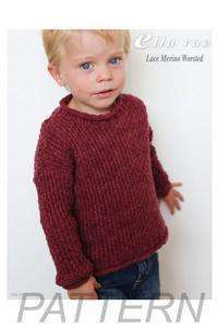 Ella Rae Lace Merino Worsted Boys Textured Sweater PATTERN ONLY-Patterns-Ella Rae-Alpaca Direct