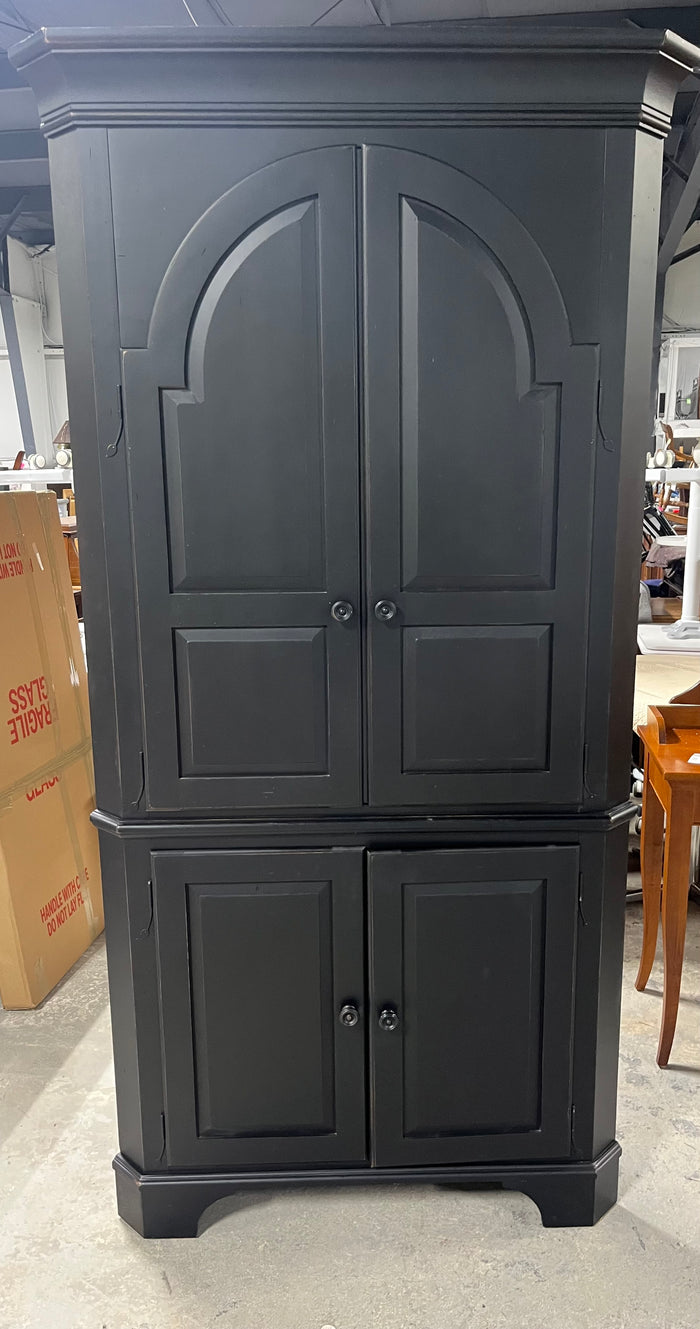 Ethan Allen Black Corner Cabinet
