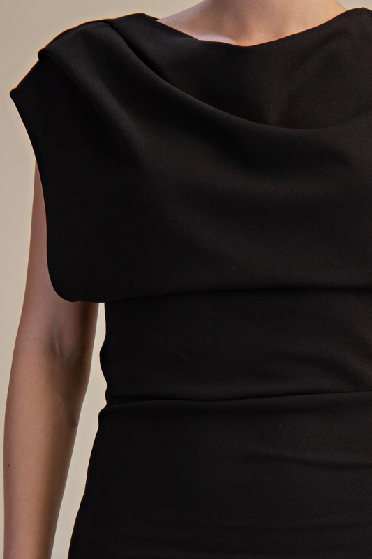 Evelyn Midi Dress- Black