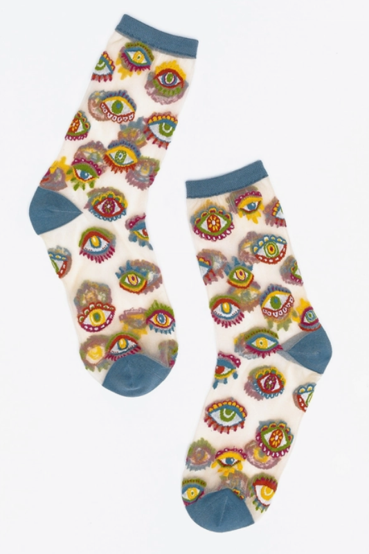 Evil Eye Sheer Socks