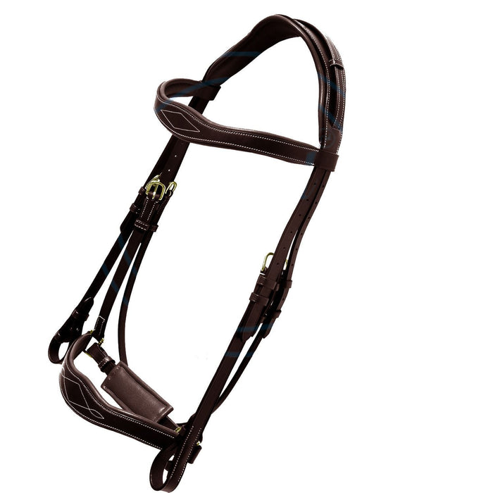 ExionPro Broad Wave Shape Designer Fancy Dressage Bridle & Web Reins