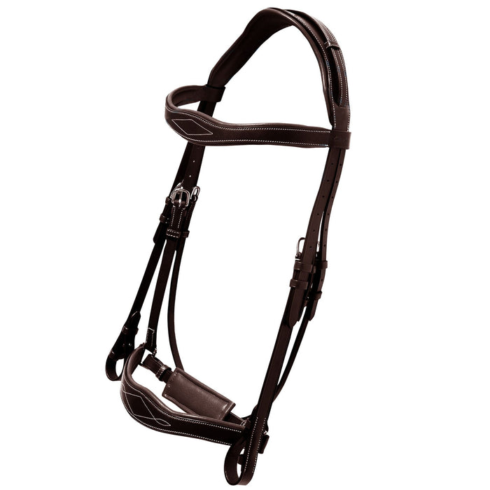 ExionPro Broad Wave Shape Designer Fancy Dressage Bridle & Web Reins