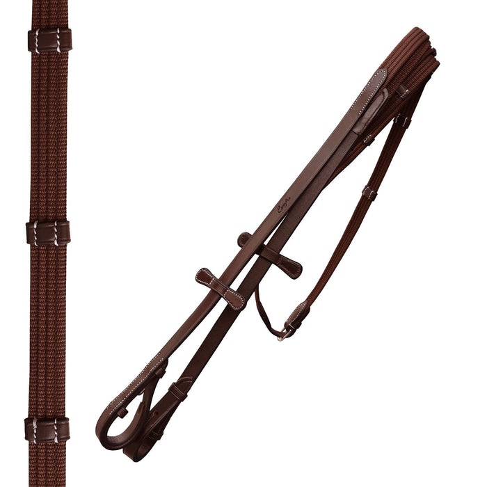 ExionPro Broad Wave Shape Designer Fancy Dressage Bridle & Web Reins