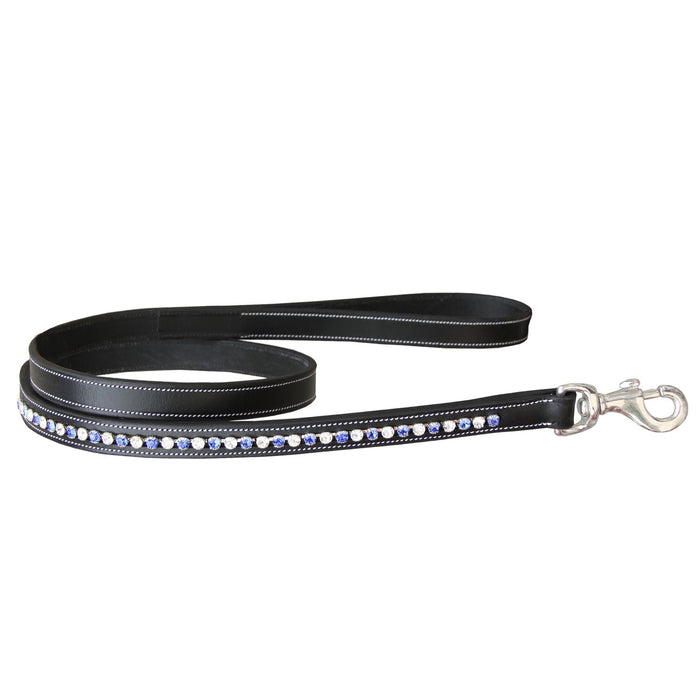 ExionPro White & Blue Bling Dog Leash