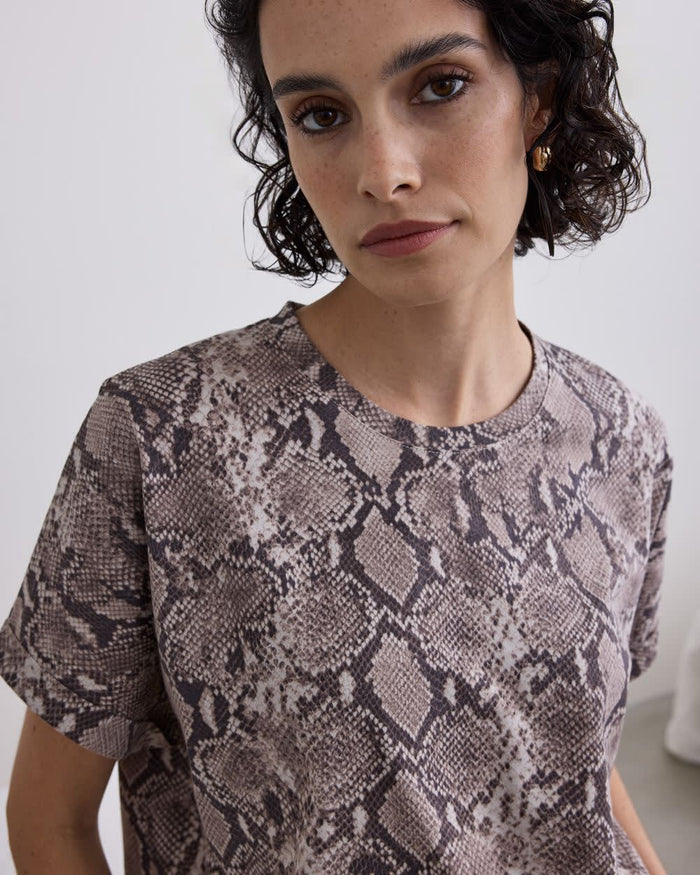 Extended-Sleeve Crew-Neck T-Shirt