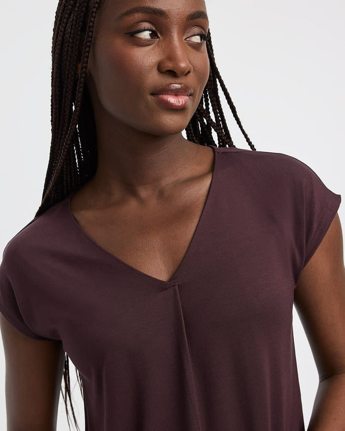 Extended-Sleeve V-Neck Tunic