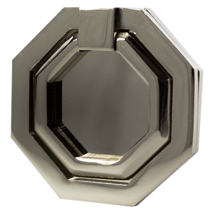 The Facet Ring Pull is an octagonal pull and references the simple details of the streamline modern style and gives a nod to nautical machinery.