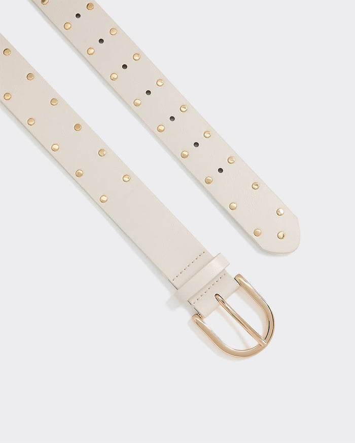 Faux Leather Belt with Studs