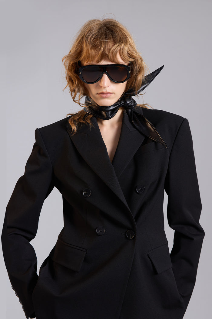 FAUX LEATHER NECKERCHIEF