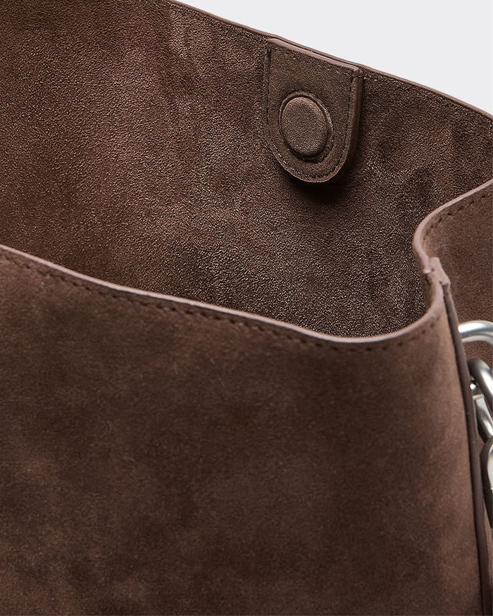 Faux Suede Bucket Bag