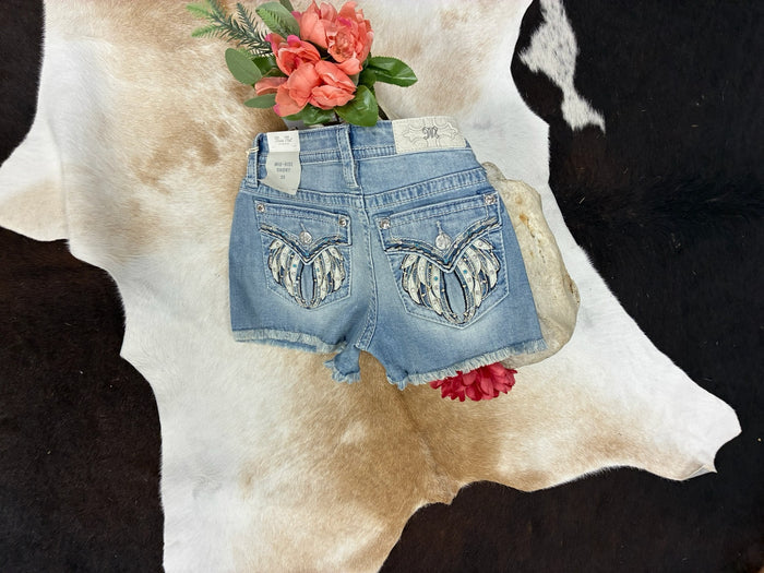 Feather Pocket Mid Rise Denim Sorts