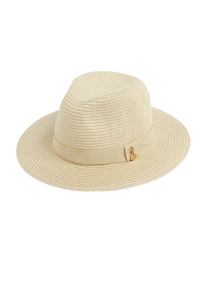 Hats Melissa Odabash Fedora Hat Cream/Beige O/S / Cream Apoella