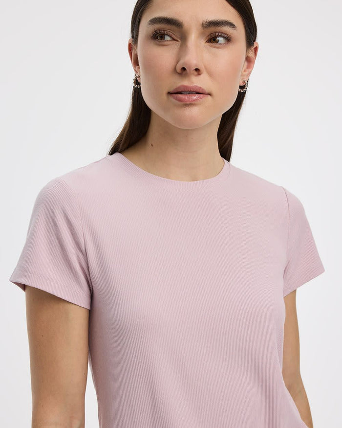 Fitted Crew-Neck Ribbed T-Shirt - R Essentials
