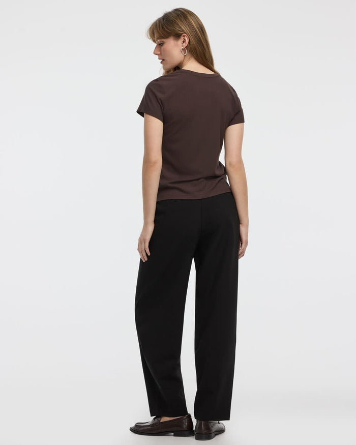 Fitted Crew-Neck Ribbed T-Shirt - R Essentials