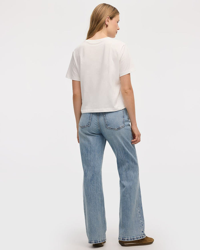 Flare-Leg Mid-Rise Jean