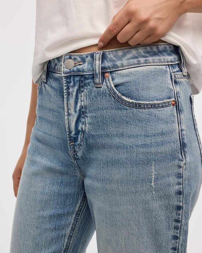 Flare-Leg Mid-Rise Jean