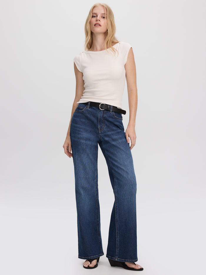 Flare-Leg Mid-Rise Jean