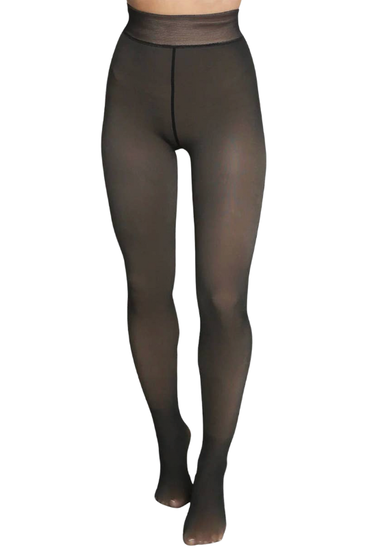 Fleece Lined Fake Translucent Tights