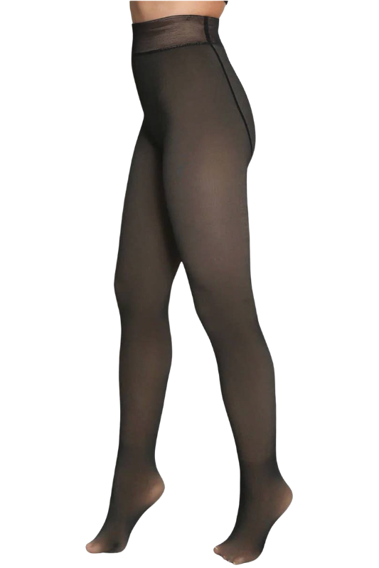 Fleece Lined Fake Translucent Tights