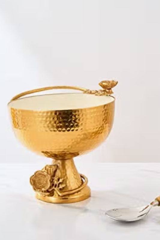 Floral Decorative Pedestal Bowl