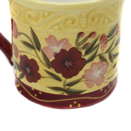 Floral Garden Collection Deluxe Handcrafted 4-Piece Coffee Mug Set