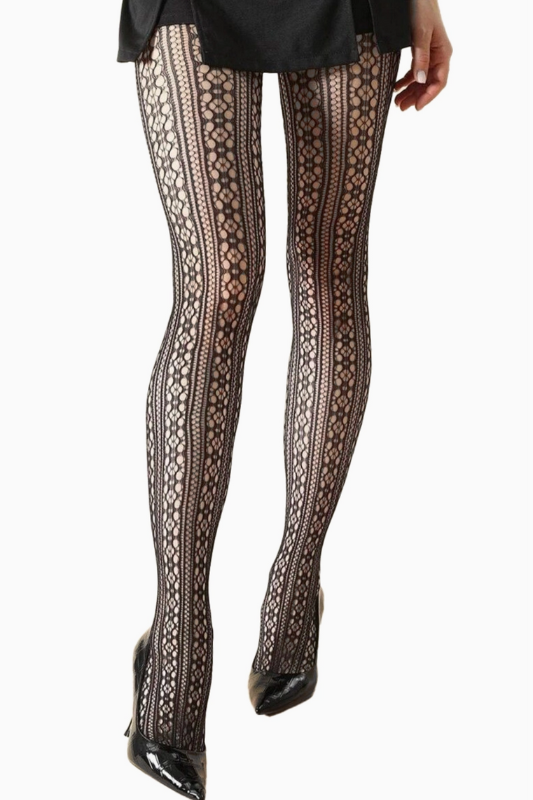 Floral Lace Fishnets
