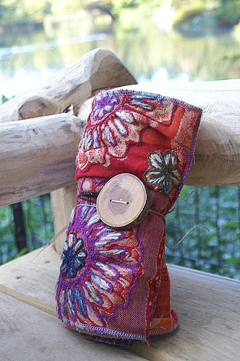 Flower Burst Upcycled Neckwarmer - One-of-a-Kind - 
 - 4