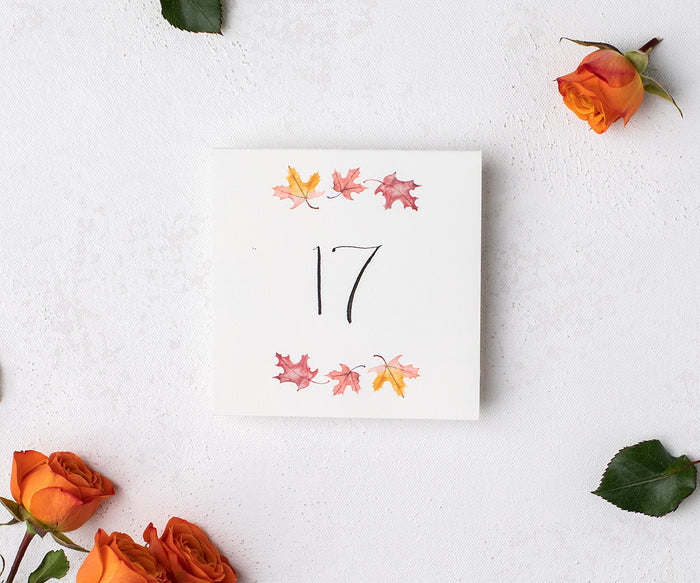Foliage trees table number