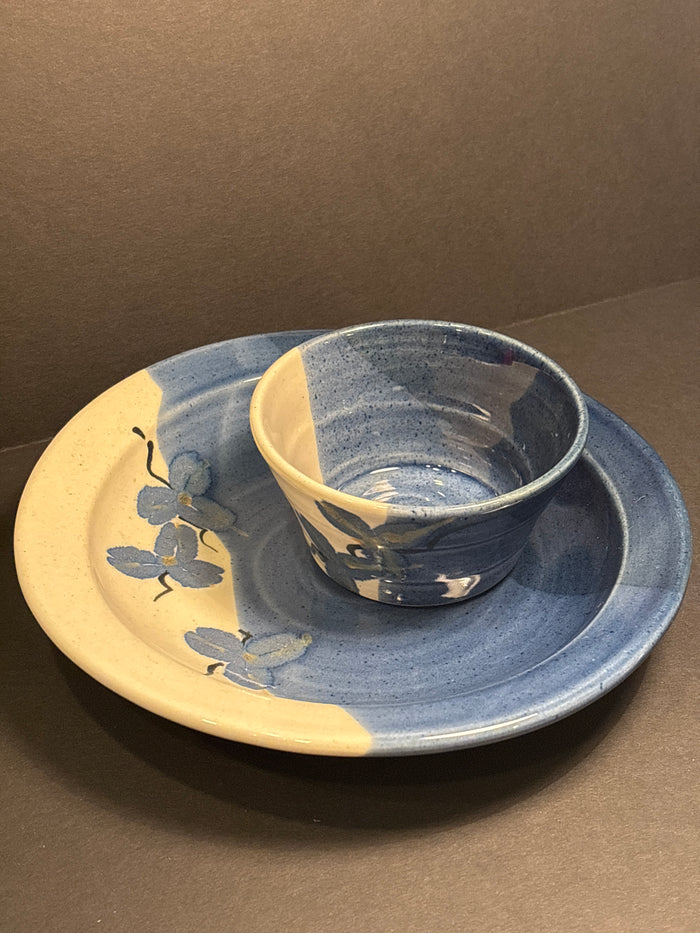 Follette Pottery Serving Set; Signed