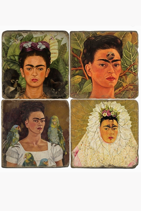 Frida Kahlo Marbled Coasters