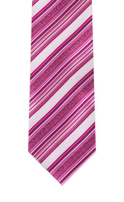 Fuchsia Multi-Striped Pre-tied Tie, Tie, GoTie