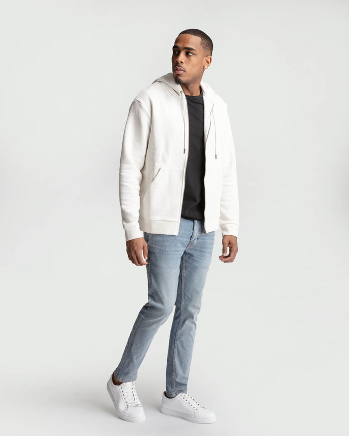 Full-Zip Hoodie in Natural