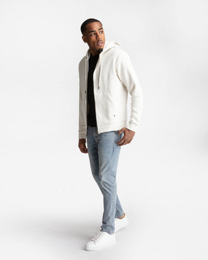 Full-Zip Hoodie in Natural