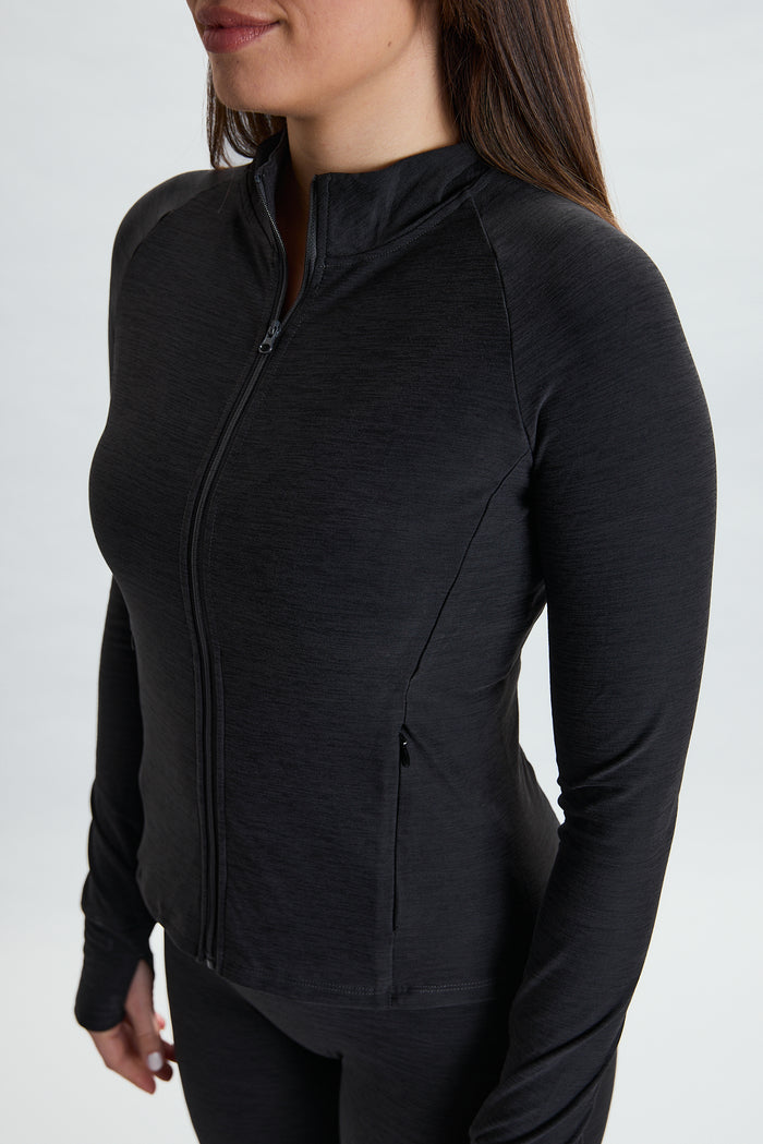 FUSION JACKET MELANGE BLACK