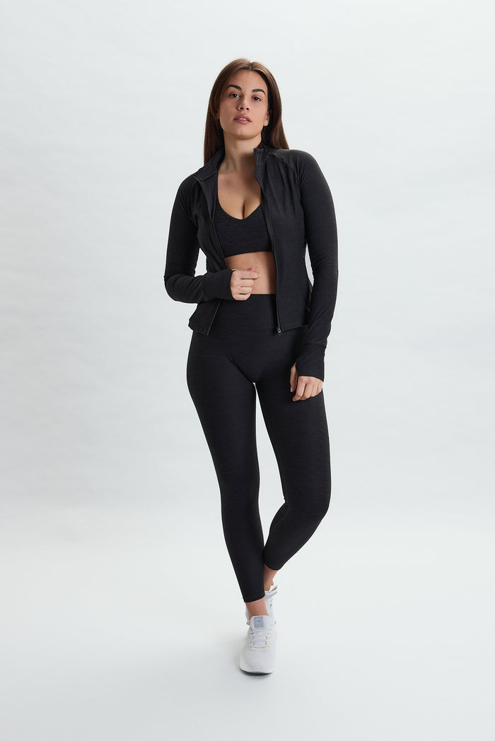 FUSION JACKET MELANGE BLACK