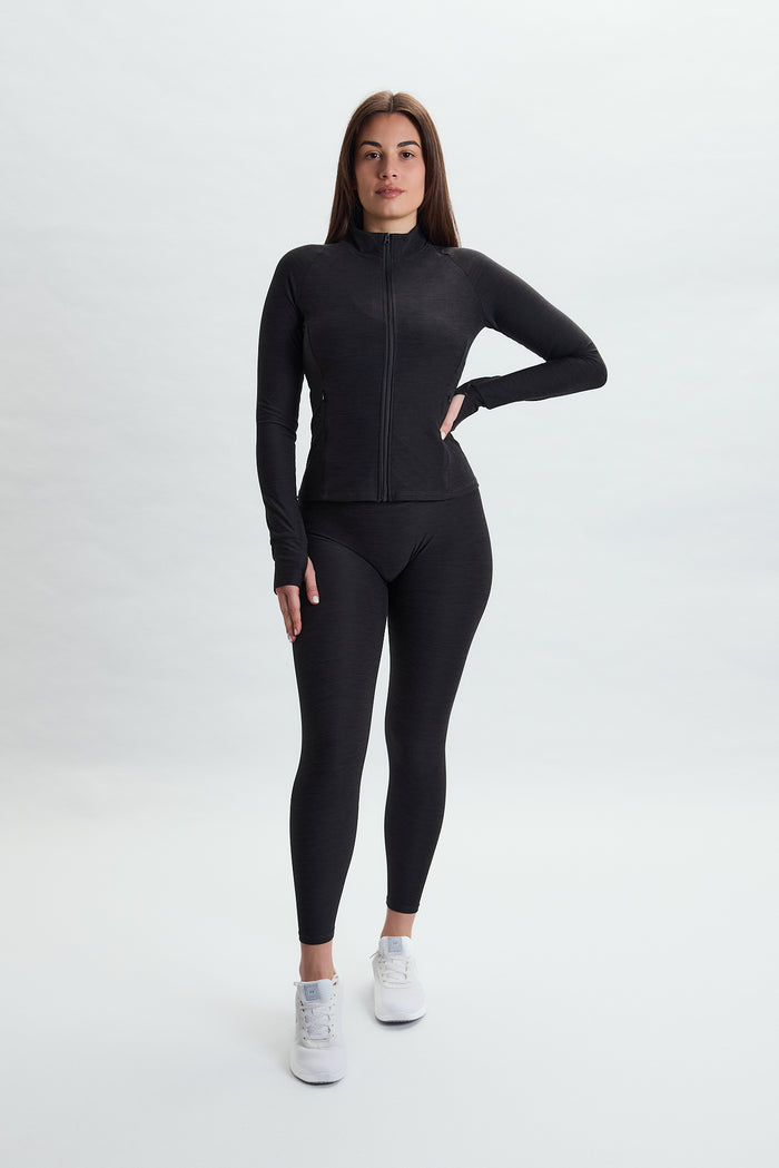 FUSION JACKET MELANGE BLACK