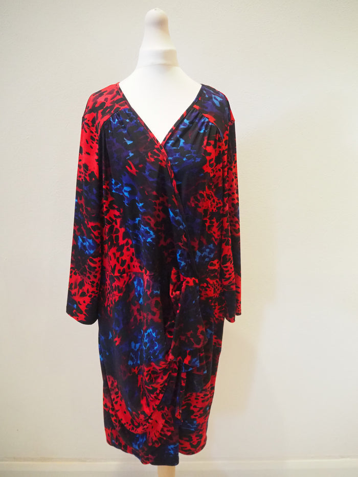 Gallery Red Animal Dress Size 20