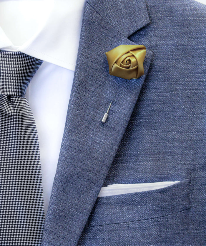Gold Rush Flower Lapel Pin