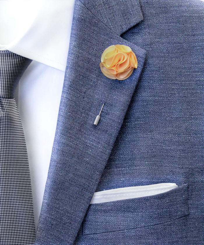 Gold Rush Flower Lapel Pin