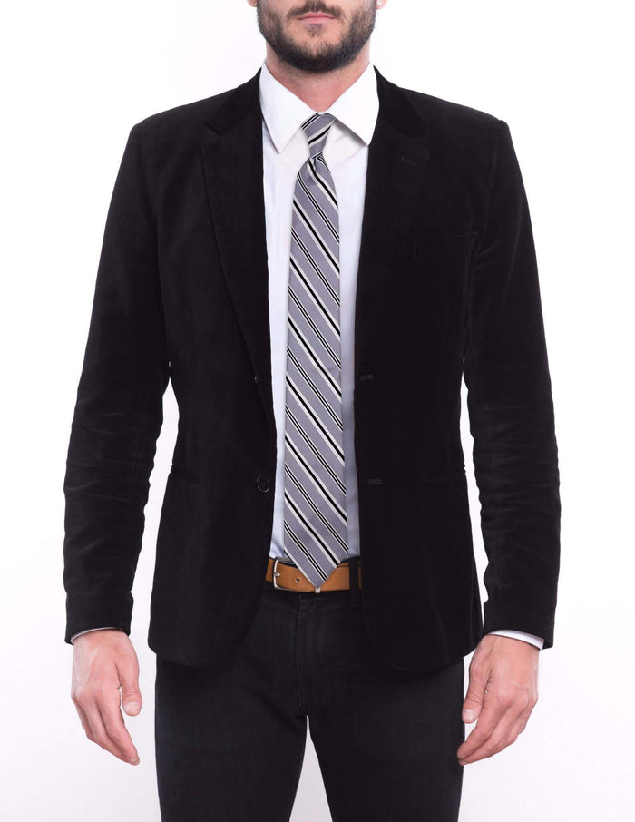 Gray Black Thin Striped Skinny Pre-tied Tie, Tie, GoTie