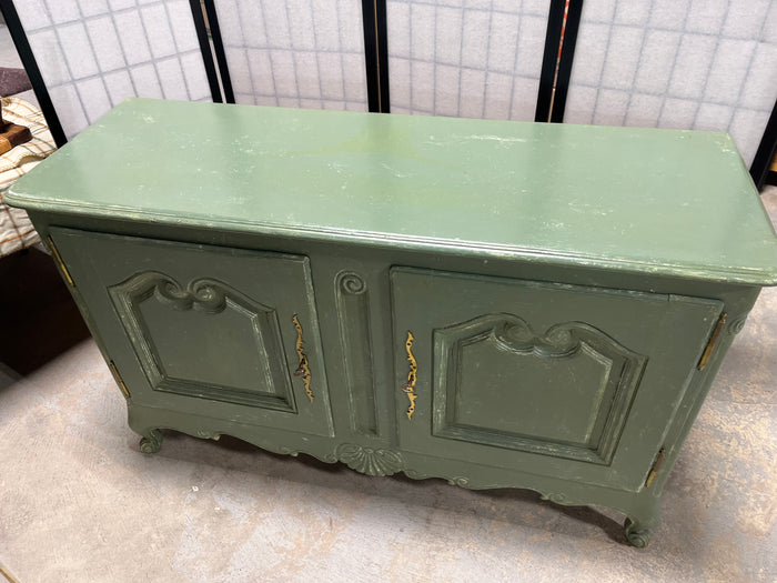 Green Painted Console Cabinet