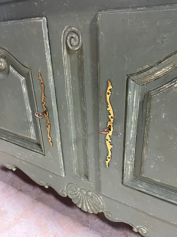 Green Painted Console Cabinet