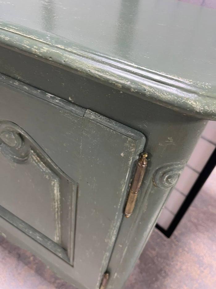 Green Painted Console Cabinet